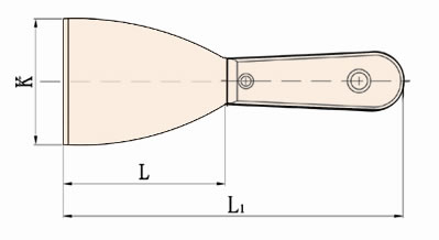 Широкий шпатель с деревянной рукояткой 204E